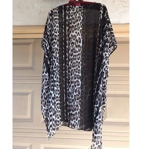 LEOPARD TUNIC OR BEACH COVERUP